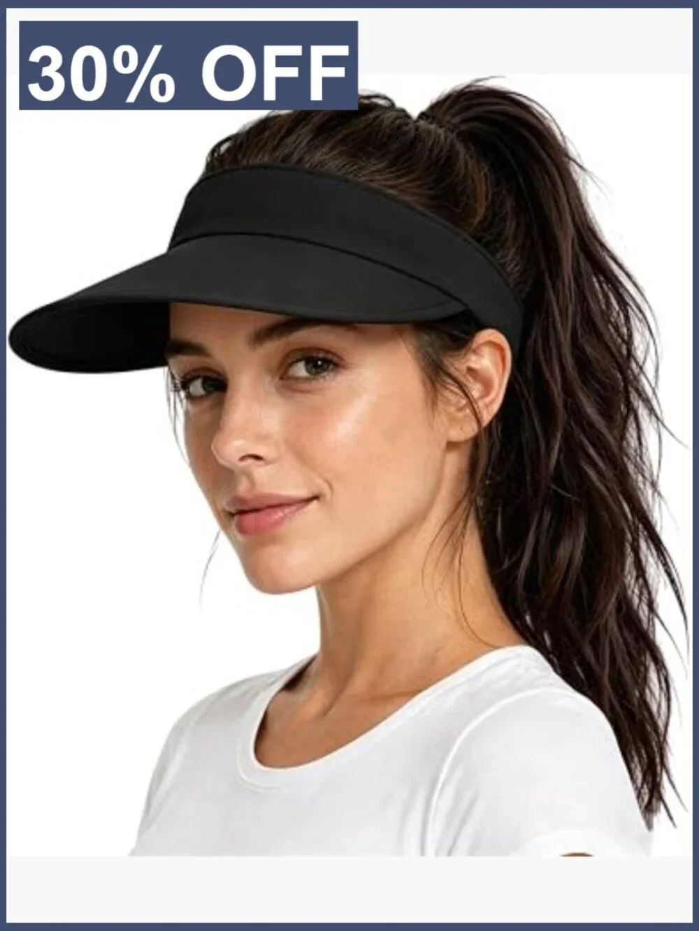 UPF 50+ Women's Wide Brim Sun Visor Hat Quick Dry Lightweight for Beach Hiking